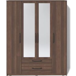 Шкаф Fabrik Home Linia 1600 с зеркалом (Орех Темный) Thumb