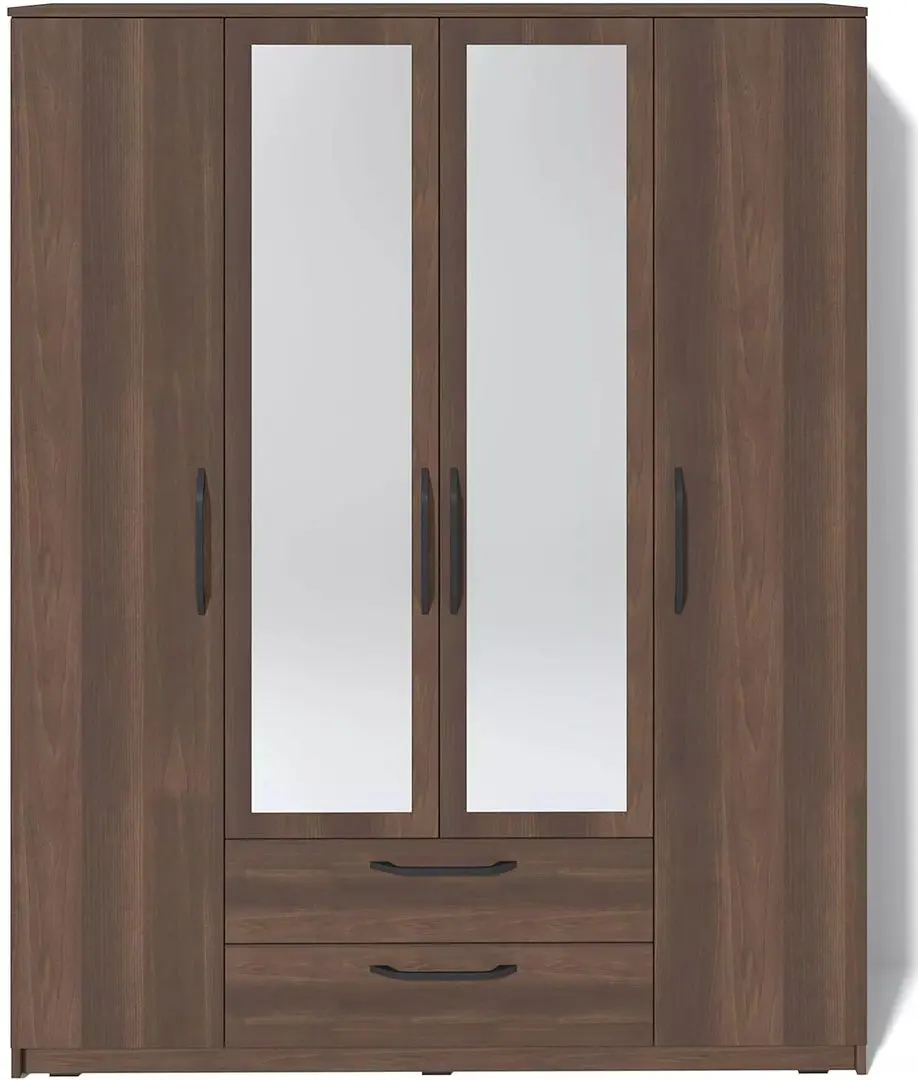 Шкаф Fabrik Home Linia 1600 с зеркалом (Орех Темный) - 2