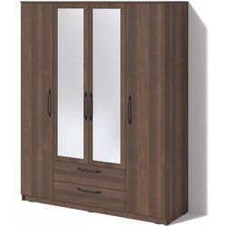 Шкаф Fabrik Home Linia 1600 с зеркалом (Орех Темный) Thumb