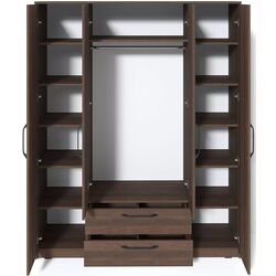 Шкаф Fabrik Home Linia 1600 с зеркалом (Орех Темный) Thumb