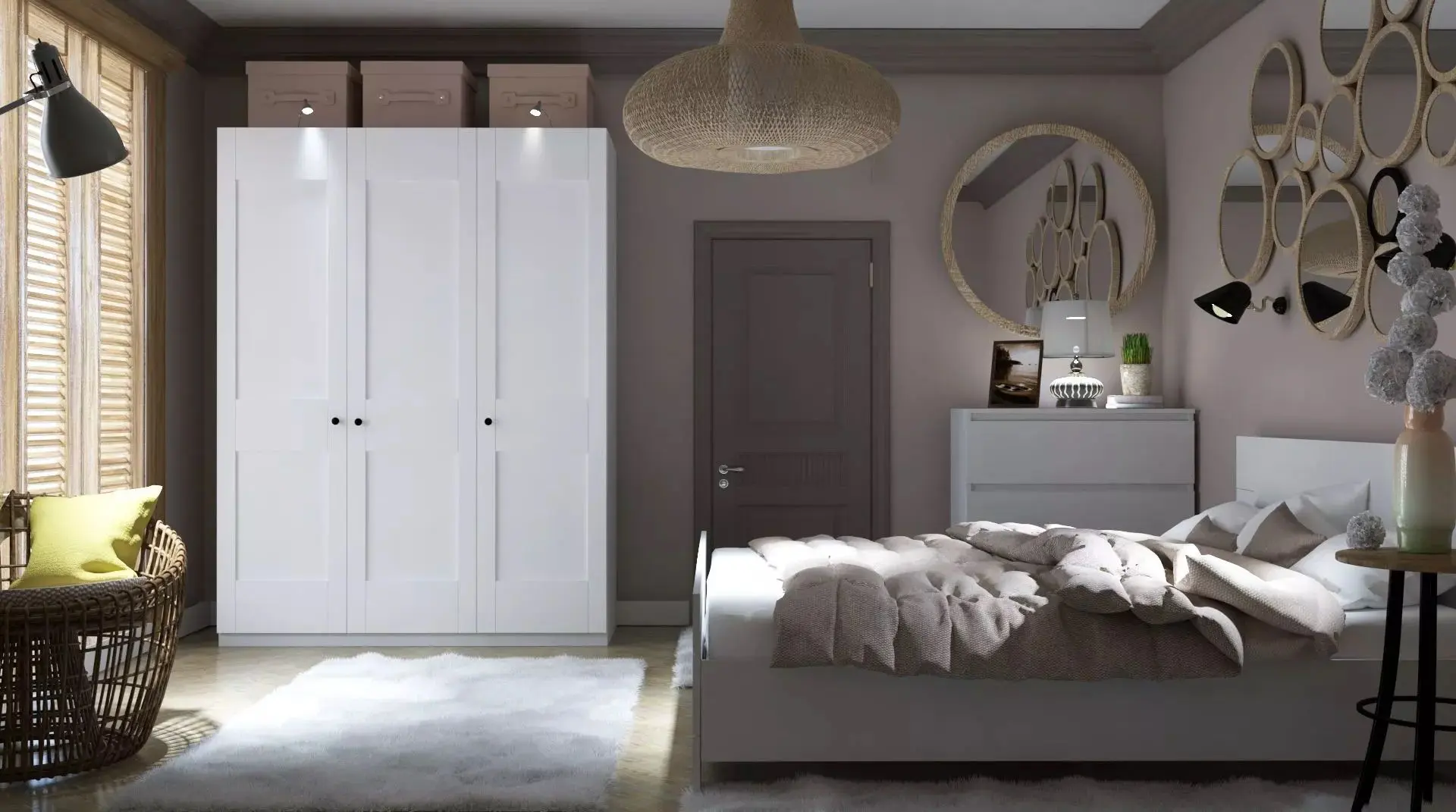 Dulap Fabrik Home Mezzo 1500 (Ash White)