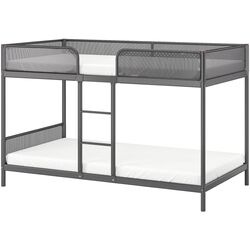 Двухъярусная кровать Ikea Tuffing 90х200 (Темно-Серый) Thumb