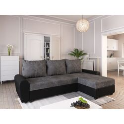 Canapea de colt Space Meble Dakar L Mikrofaza 1024/D8 (Gray/Black)