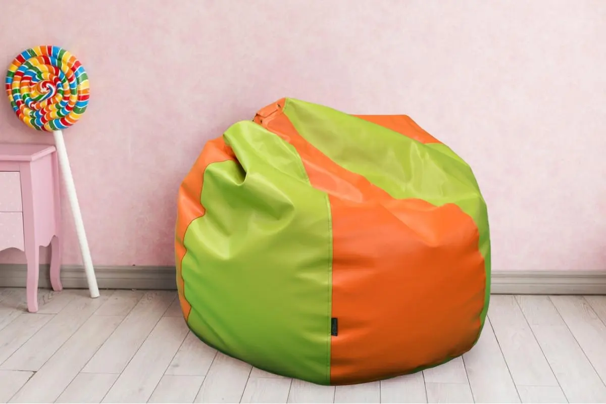 Fotoliu-sac pentru copii DP Bean Bag Mini (Orange/Green)