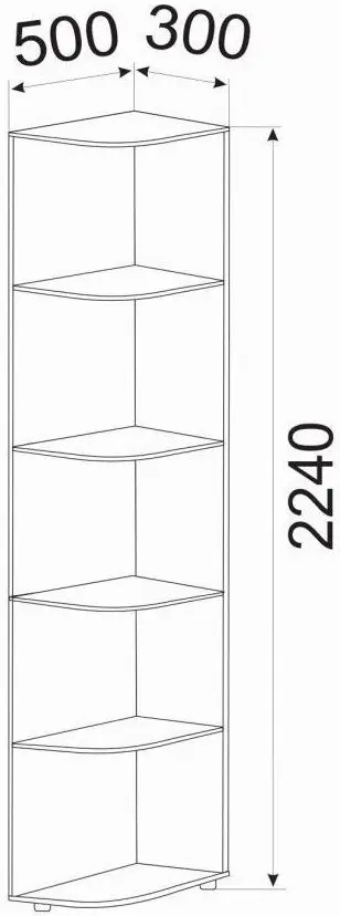 Etajera de colt Ambianta Inter-3 - 2