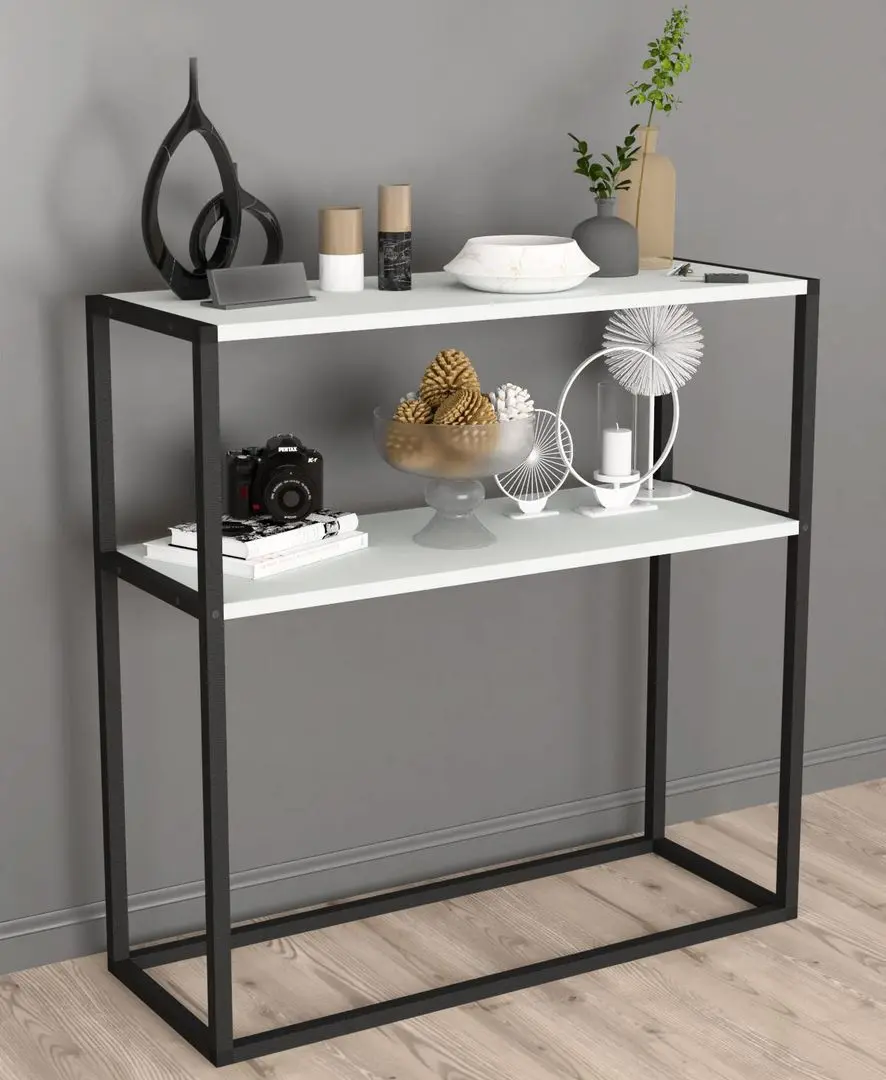 Masa auxiliara Bofigo Metal Dressuar (White/Black)