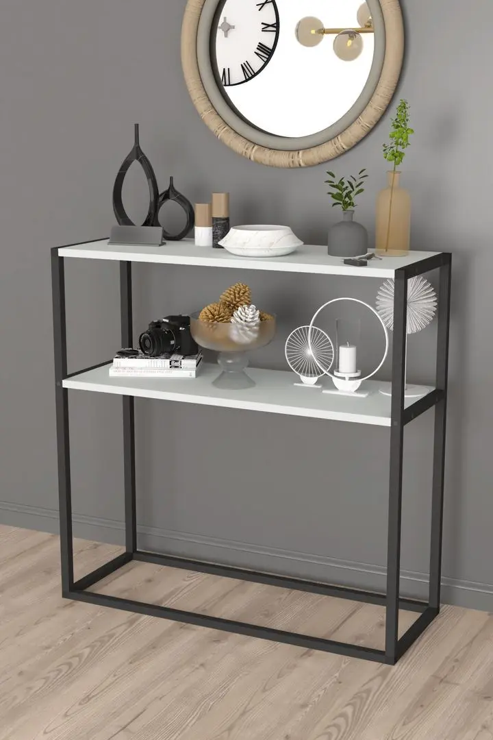 Masa auxiliara Bofigo Metal Dressuar (White/Black)