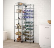 Etajera Ikea Omar 2 sectiuni/polite 94x36x181 (Inox)