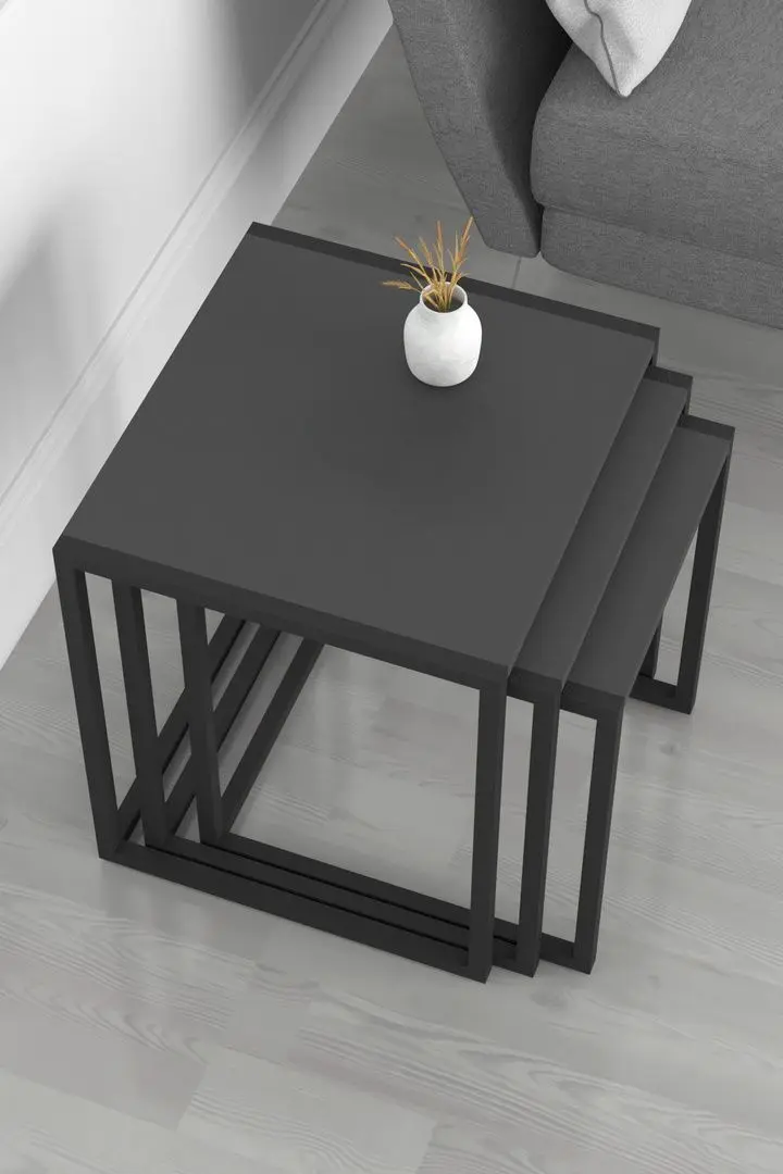 Set masute pentru reviste Bofigo Metal Nesting (Anthracite/Black)