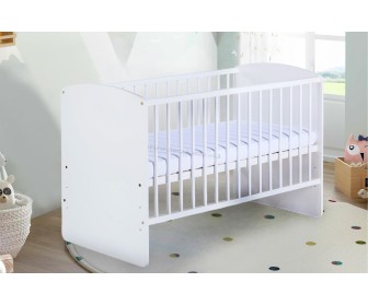 Кроватка Klups Karolina II + матрас 12см (White)