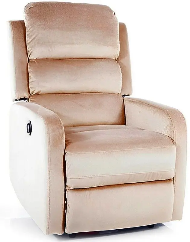 Fotoliu-recliner Signal Pegaz Velvet (Beige)