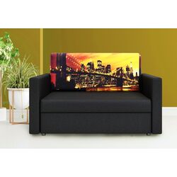 Canapea Space Meble Amerykanka Heven 120 Bridge/Sawana14 (Black)