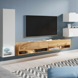 Гостиная Bratex Amadeo (White/White Gloss/Wotan Oak)