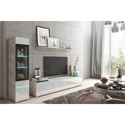 Гостиная Bratex Vera I (Concrete/White Gloss)