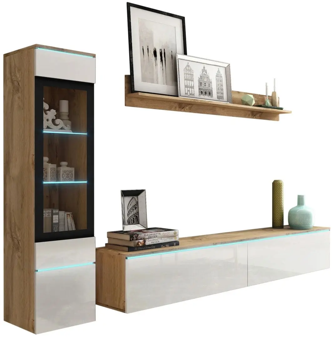 Living Bratex Vera I (Wotan Oak/White Gloss)