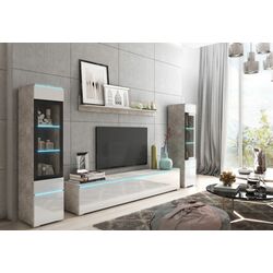 Гостиная Bratex Vera II (Concrete/White Gloss) Thumb