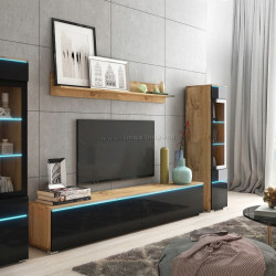 Living Bratex Vera II (Wotan Oak/Black Gloss)