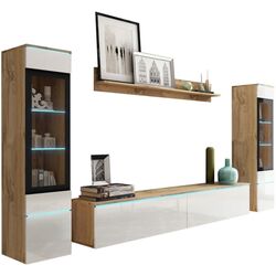 Living Bratex Vera II (Wotan Oak/White Gloss) Thumb