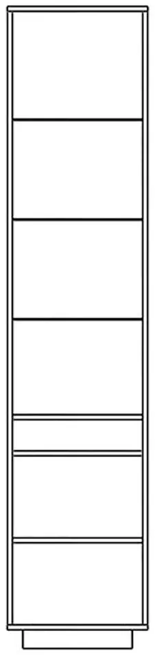 Penal-vitrina Yasen Jeneva (Sonoma Oak Truffle/Wenge Magic)