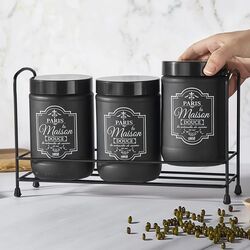 Набор емкостей для хранения Hane HN-2505 (Black/Gold) Thumb