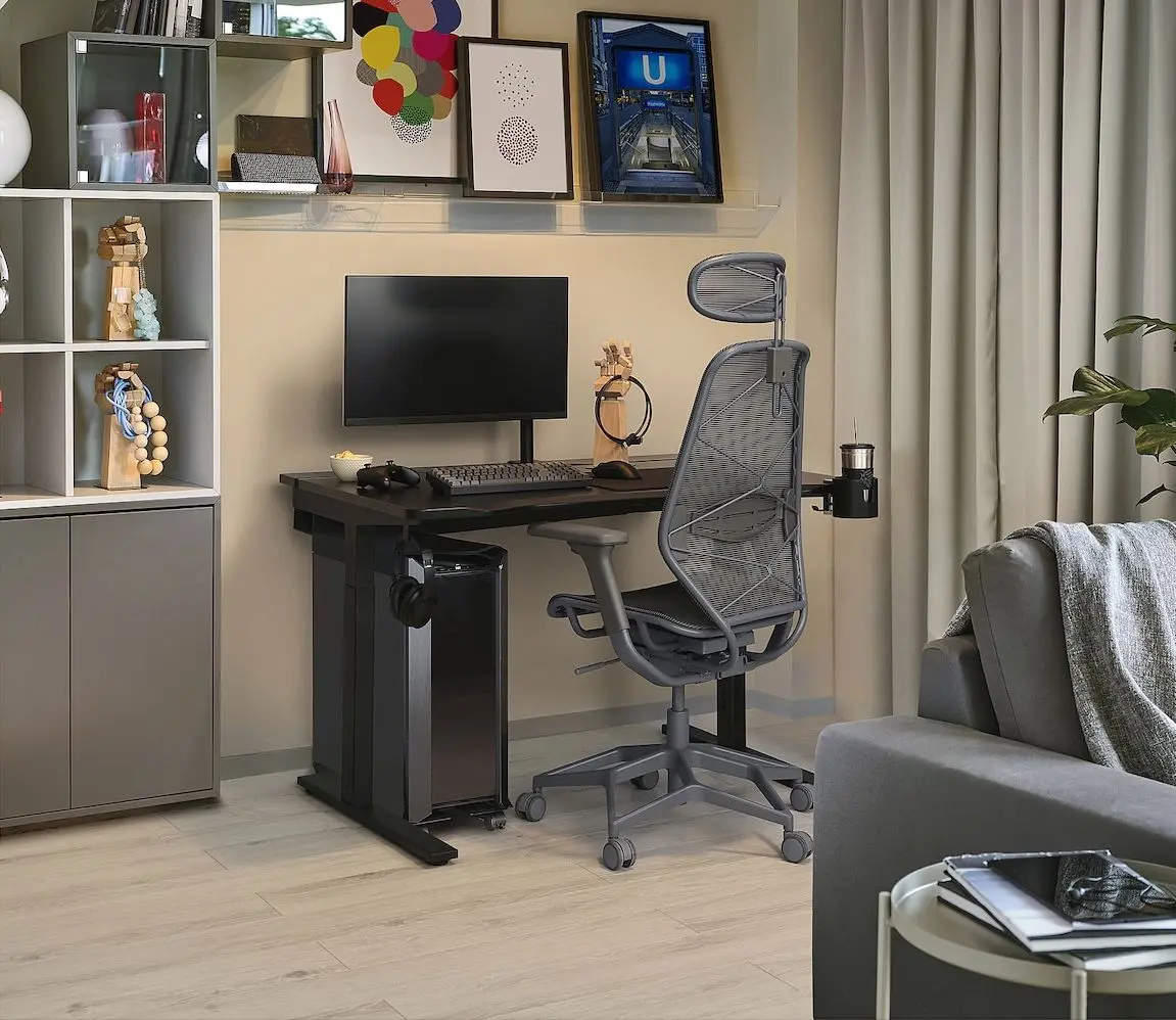 Masa de calculator gaming Ikea Utmaning 160x80x85 (Negru)