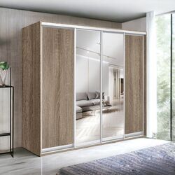 Dulap-cupe Modern Braun Top 4 238x210x60 2 oglinzi/2 PAL (Vintage Oak)