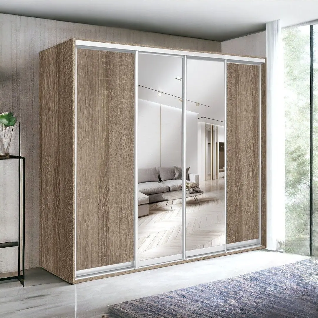 Dulap-cupe Modern Braun Top 4 238x210x60 2 oglinzi/2 PAL (Vintage Oak)