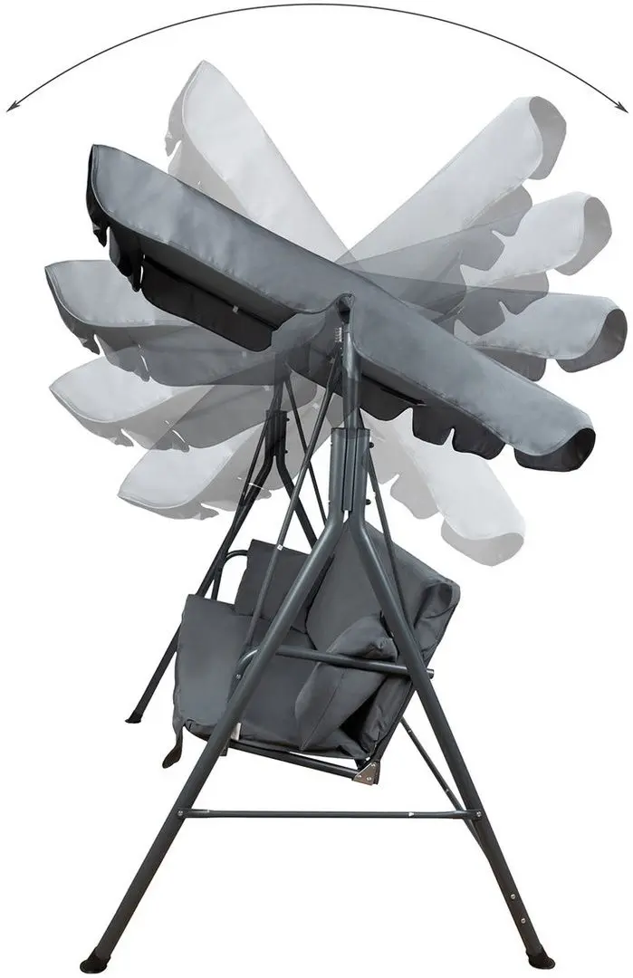 Скамья-качели с тентом Malatec 2117 (Grey) - 9