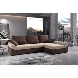 Canapea de colt Space Meble Denver L Rainbow 05/Rainbow 41 (Brown Light/Brown Dark)