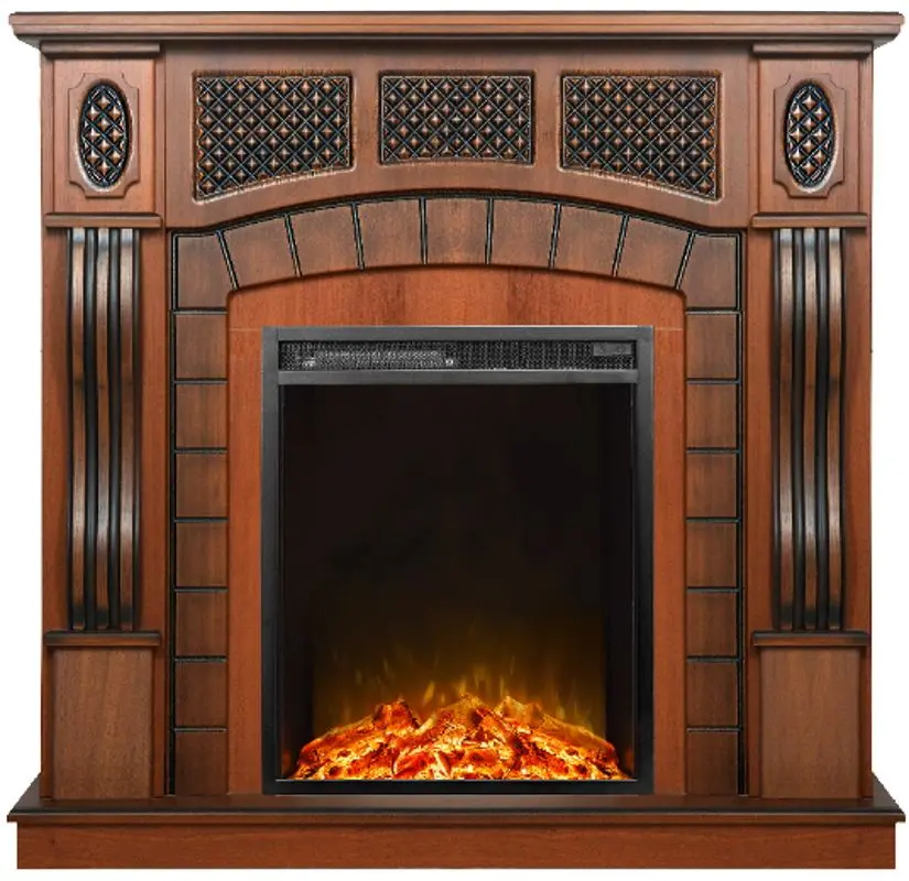 Каминокомплект Amsterdam с очагом Miriam (Brown)