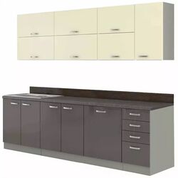 Модульная кухня Tempo Kondela Prado (Gray/Cream) Thumb