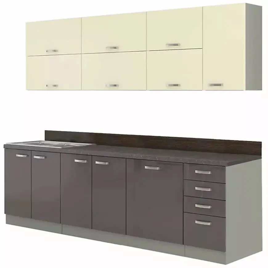 Модульная кухня Tempo Kondela Prado (Gray/Cream)