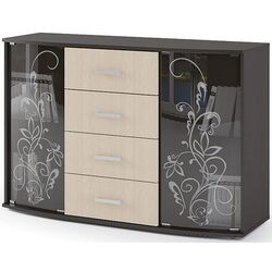 Comoda-vitrina Стендмебель №7 (Belfort Oak/Wenge)