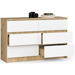 Комод Akord K120 6SZ (Artisan Oak/White) Thumb