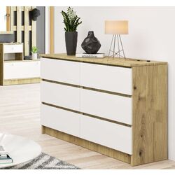 Комод Akord K120 6SZ (Artisan Oak/White)
