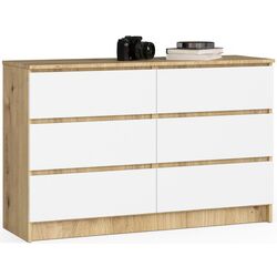 Комод Akord K120 6SZ (Artisan Oak/White) Thumb