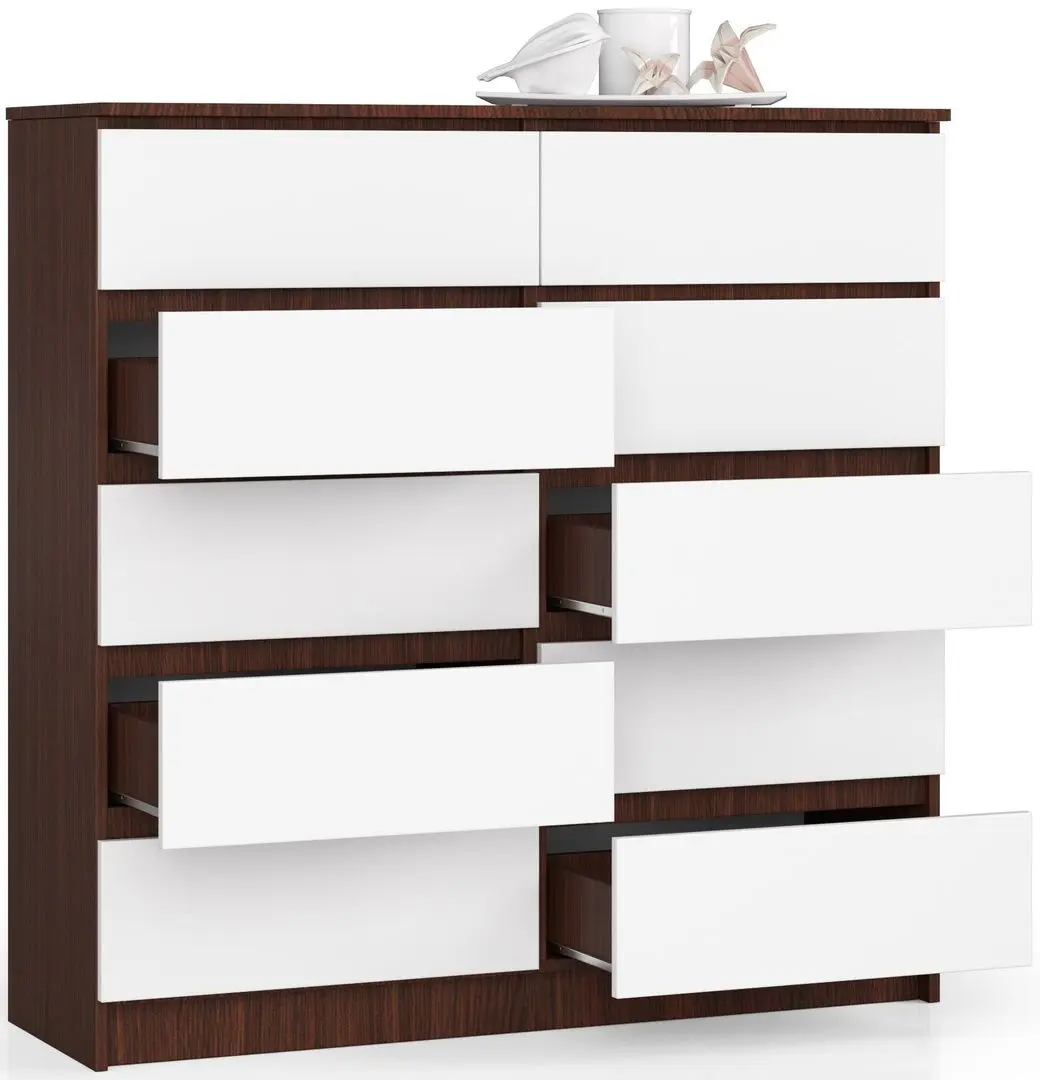 Comoda Akord K120 10SZ (Wenge/White)