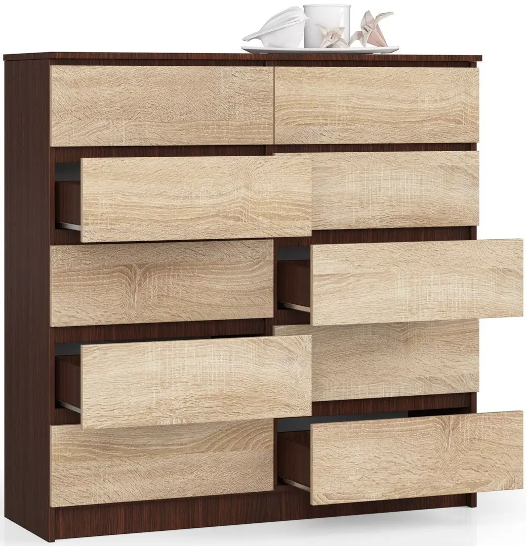 Comoda Akord K120 10SZ (Wenge/Sonoma Oak)