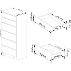 Comoda Akord K60 6SZ (Wenge) Thumb