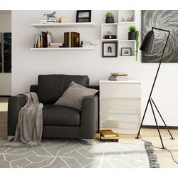 Comoda Akord K60 3SZ (White/Metallic Gloss)