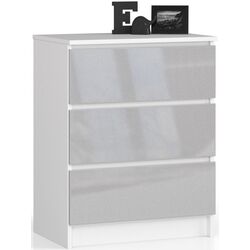 Комод Akord K60 3SZ (White/Metallic Gloss) Thumb