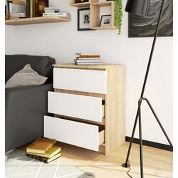 Comoda Akord K60 3SZ (Sonoma Oak/White)