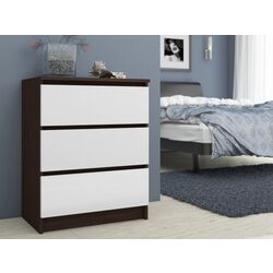 Comoda Akord K60 3SZ (Wenge/White)