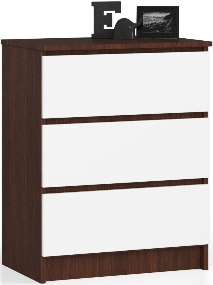 Comoda Akord K60 3SZ (Wenge/White)