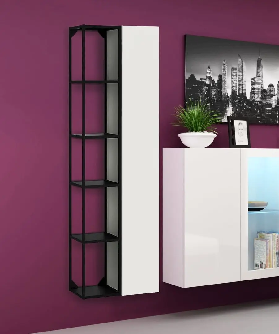 Etajera Ikea Enhet 5 rafturi 60x32x180 (Antracit/Alb)