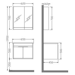 Set de mobila Nplus Kona Plus 65 (Dorado/Anthracite) Thumb