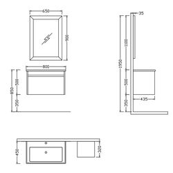 Комплект мебели Nplus Octavia 80 (White) Thumb