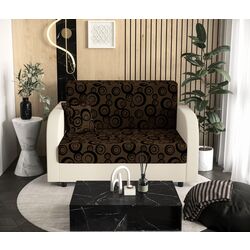 Диван Space Meble Amerykanka Twice 120 Circle 20/Rainbow 16 (Brown/Ecru)
