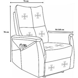 Fotoliu-recliner Signal Neptun M Velvet Bluvel 14 (Grey) Thumb
