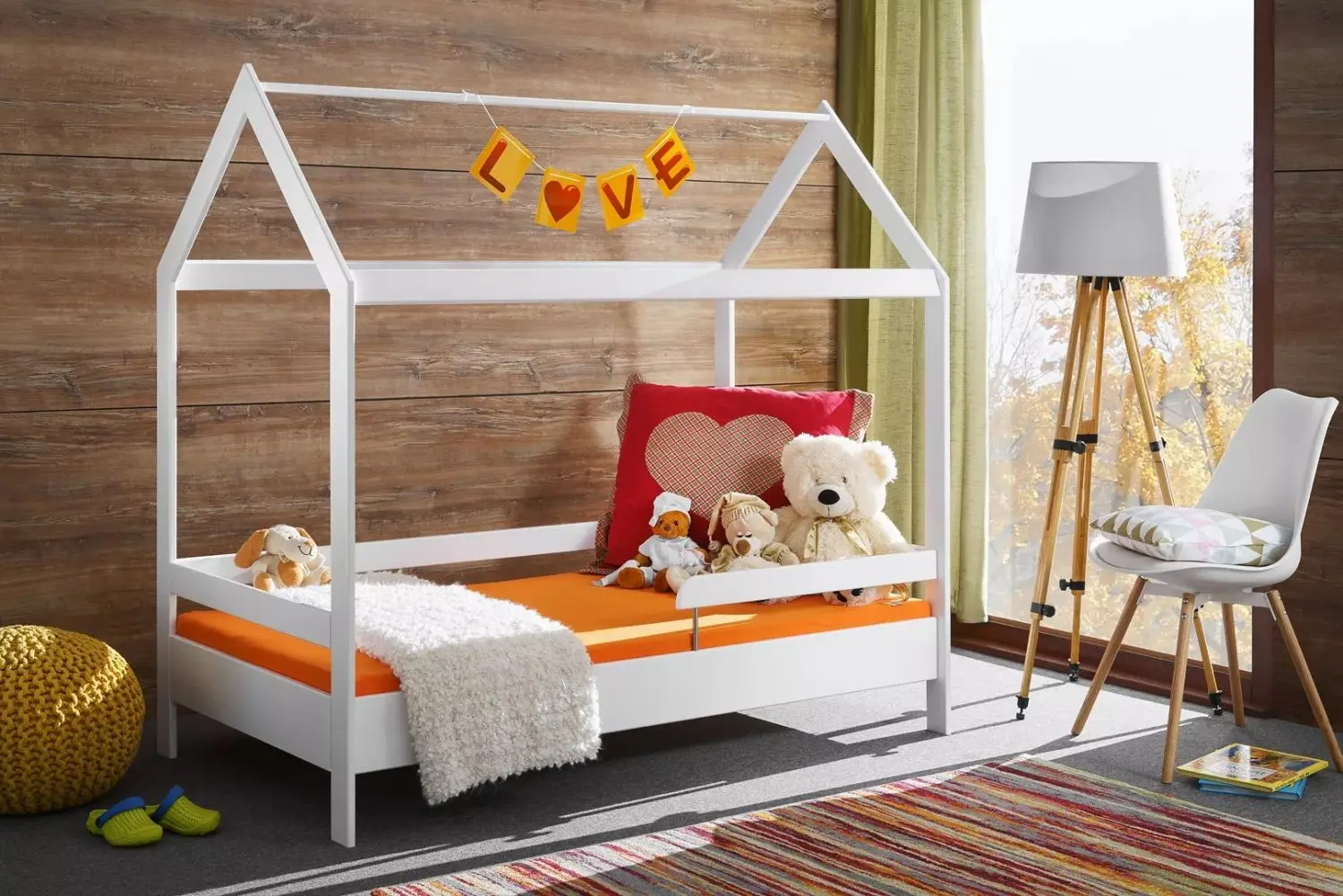Pat-casuta ASM Tymmi Hause WW BTH 80x160 (White)